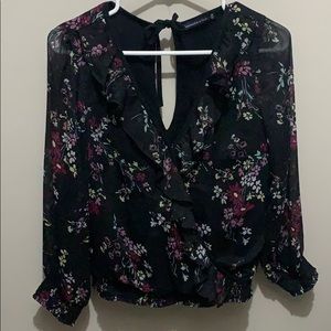 Abercrombie cross front blouse // M